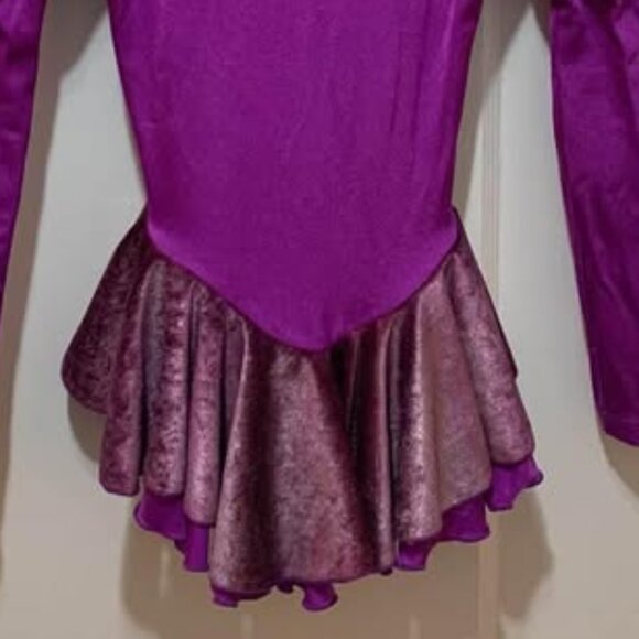 Purple Figure Skating Dress - Picture 3 of 5